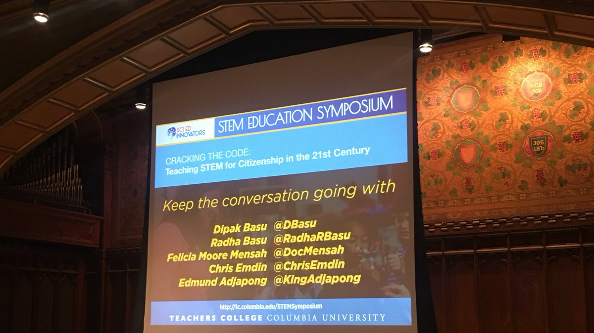 TeachersCollege's tweet photo. THANK YOU to everyone who attended or watched our Facebook Live stream of #TCSTEMSymposium today. Keep the conversation going! https://t.co/pSoCsR0atZ