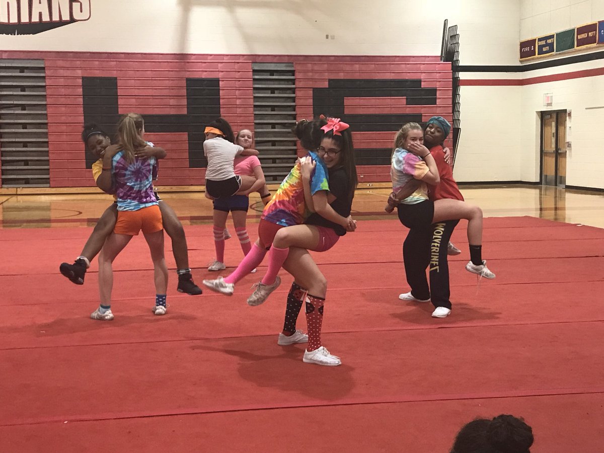 lscheerjv's tweet photo. JV and Kennedy had a “wacky” Saturday morning practice today, bonding, stunting, and playing ships and sailors! https://t.co/0RDRh1uFY3