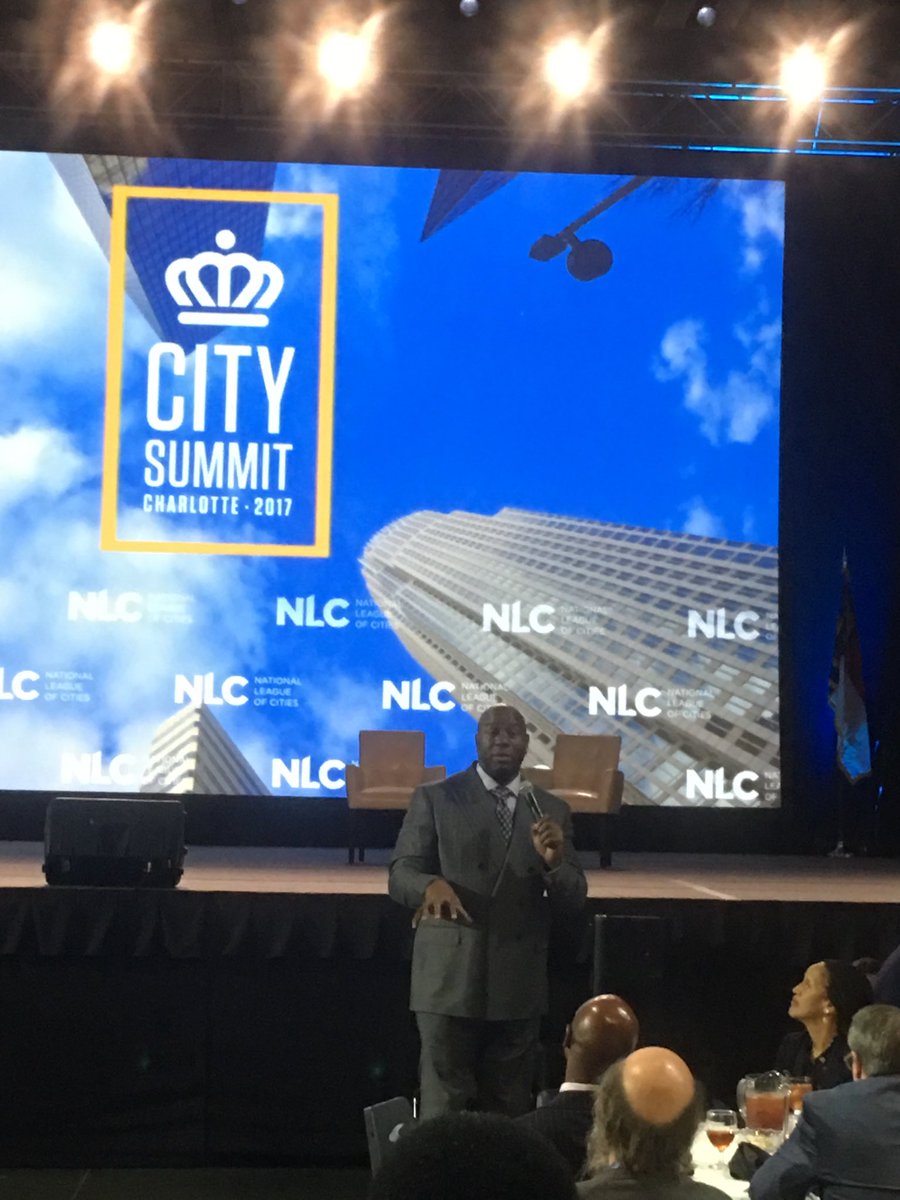 kscarrett's tweet photo. What an honor to hear #MagicJohnson speak @ #NLC2017 #CitySummit17 about his ability to build an empire with the help cities and God https://t.co/TvQzed0fSi