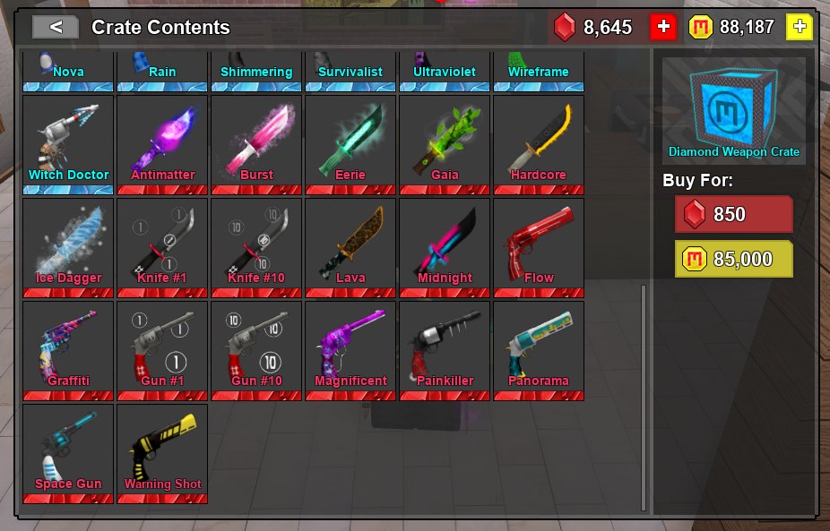 Loleris On Twitter Which One Of The Skins Do You Like The Most In The Diamond Crate Table Reply With Your Answer And Retweet This One Person Will Win The Skin - loleris on twitter which one of the icedagger roblox id Loleris On Twitter Which One Of The Skins Do You Like The Most In The Diamond Crate Table Reply With Your Answer And Retweet This One Person Will Win The Skin - icedagger roblox id