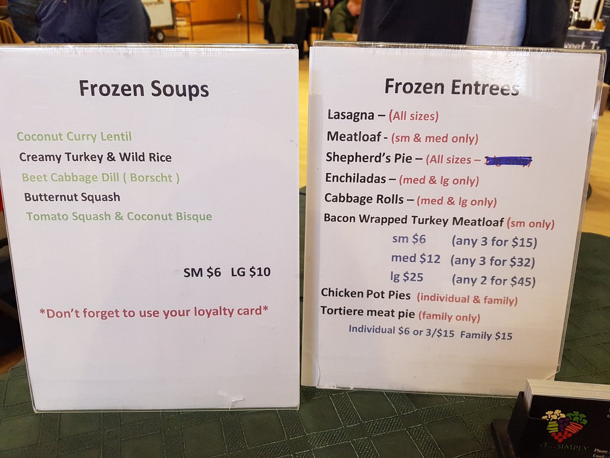 Here's today's <a href="/MarketRegina/">ReginaFarmersMarket</a> lineup. Find us upstairs today at the <a href="/wawashrinecentr/">WA WA Shriners</a> #yqr from 9-1. #homemade #eatsimply #easymeals