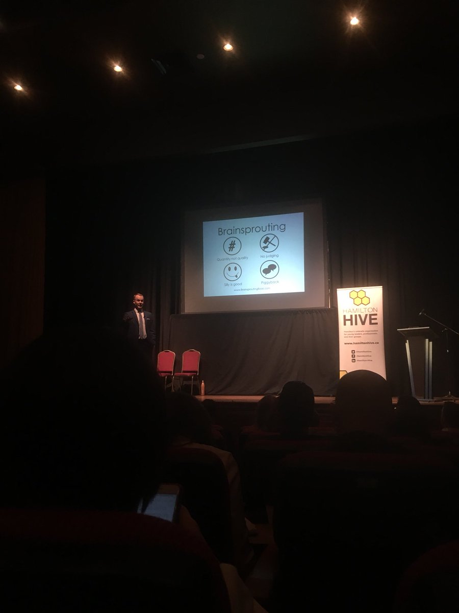 simonemekli's tweet photo. The 4 rules of #Brainsprouting: quantity not quality, no judging, silly is good, and piggybacking #HIVEX2017 https://t.co/VA1g4PCTJv