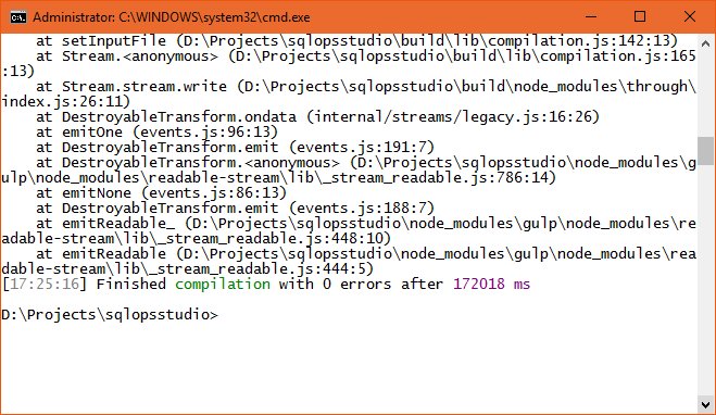 hareshambaliya's tweet image. It's hard to compile #SQLOpsStudio. After lots of #ERROR finally Finished compilation with 0 errors after 172018 ms. #MSFTConnect
