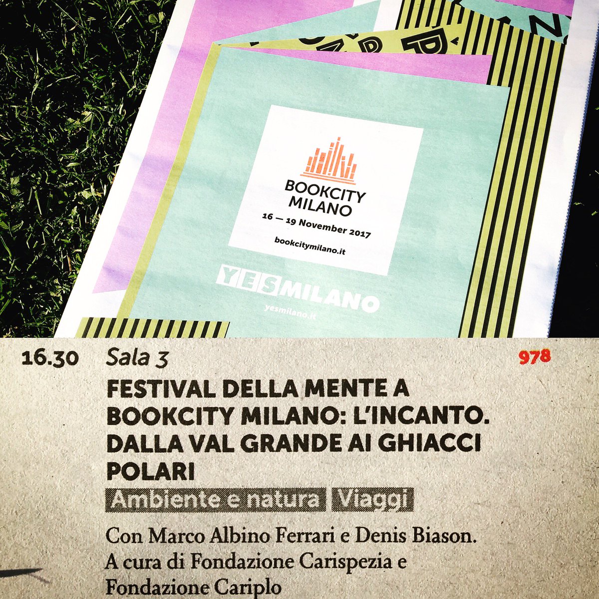 FestdellaMente's tweet photo. A @BOOKCITYMILANO non poteva mancare il #FestivaldellaMente, domani alle 16.30 al @teatrofparenti con lo spettacolo di Marco Albino Ferrari! #FdM17 #BCM17 https://t.co/epBJgJHpC3