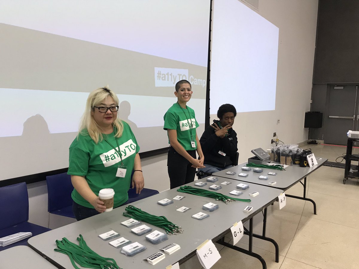 hellojulielane's tweet photo. Registration is on! #a11yTOCamp https://t.co/3vsaO6Hj1O