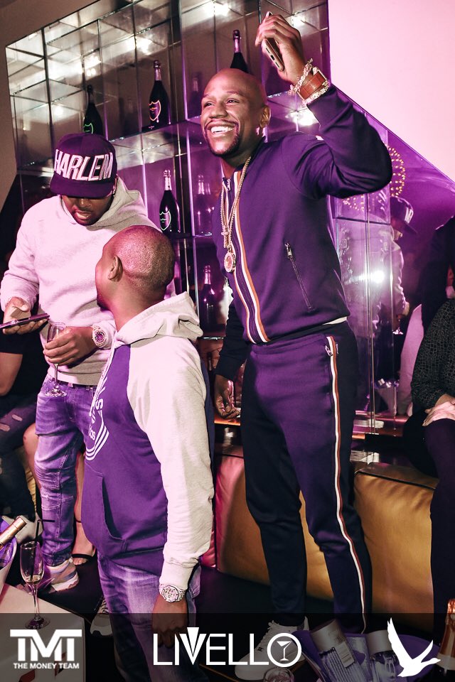 Throwback to the night <a href="/floydmayweather/">Floyd Mayweather</a> lit up Livello! 🥊🍾🔥

More surprise guests in store for our 5th birthday tonight! 

#LivelloTurnsFive