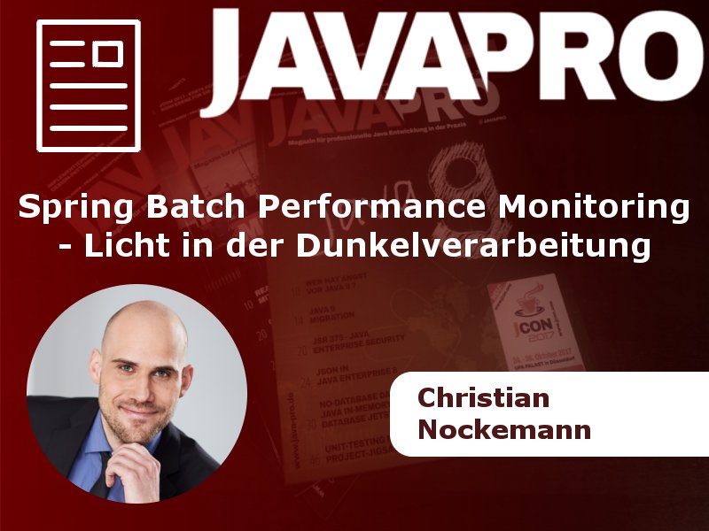 JAVAPROmagazin's tweet photo. Die Analyse eines Spring-Batch-Jobs ist ein bisschen wie eine OP am offenen Herzen. #JAVAPRO Chirurg Christian Nockemann hat operiert.
https://t.co/6z49WwWIez
#JCON2017 #Java #SpringBatch #Performance https://t.co/yPbCgXF39l