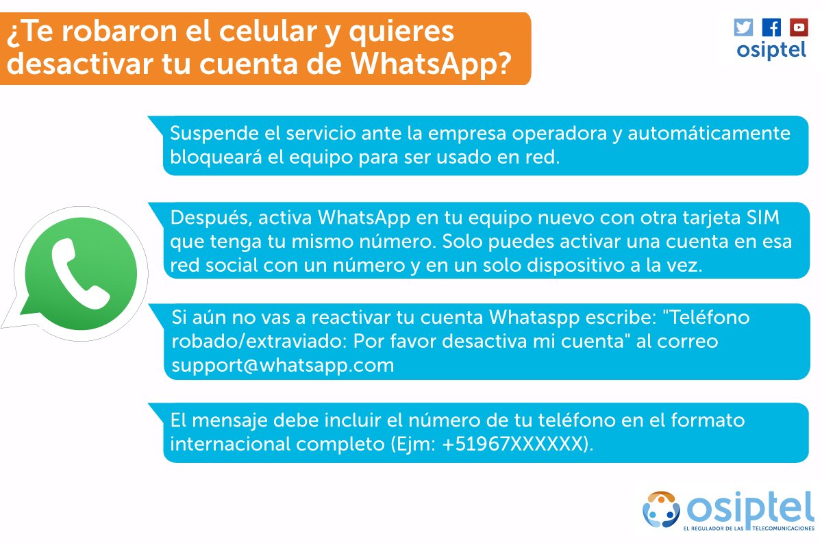 OSIPTEL's tweet photo. Ten en cuenta esta información si sufres la pérdida o robo de tu celular #TipsOsiptel 😲 https://t.co/1AO1qjrOwn