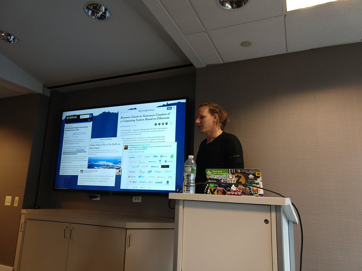 Thorsten Krug is giving a talk about #Drupal and #Ethereum blockchain #NYCCamp2017