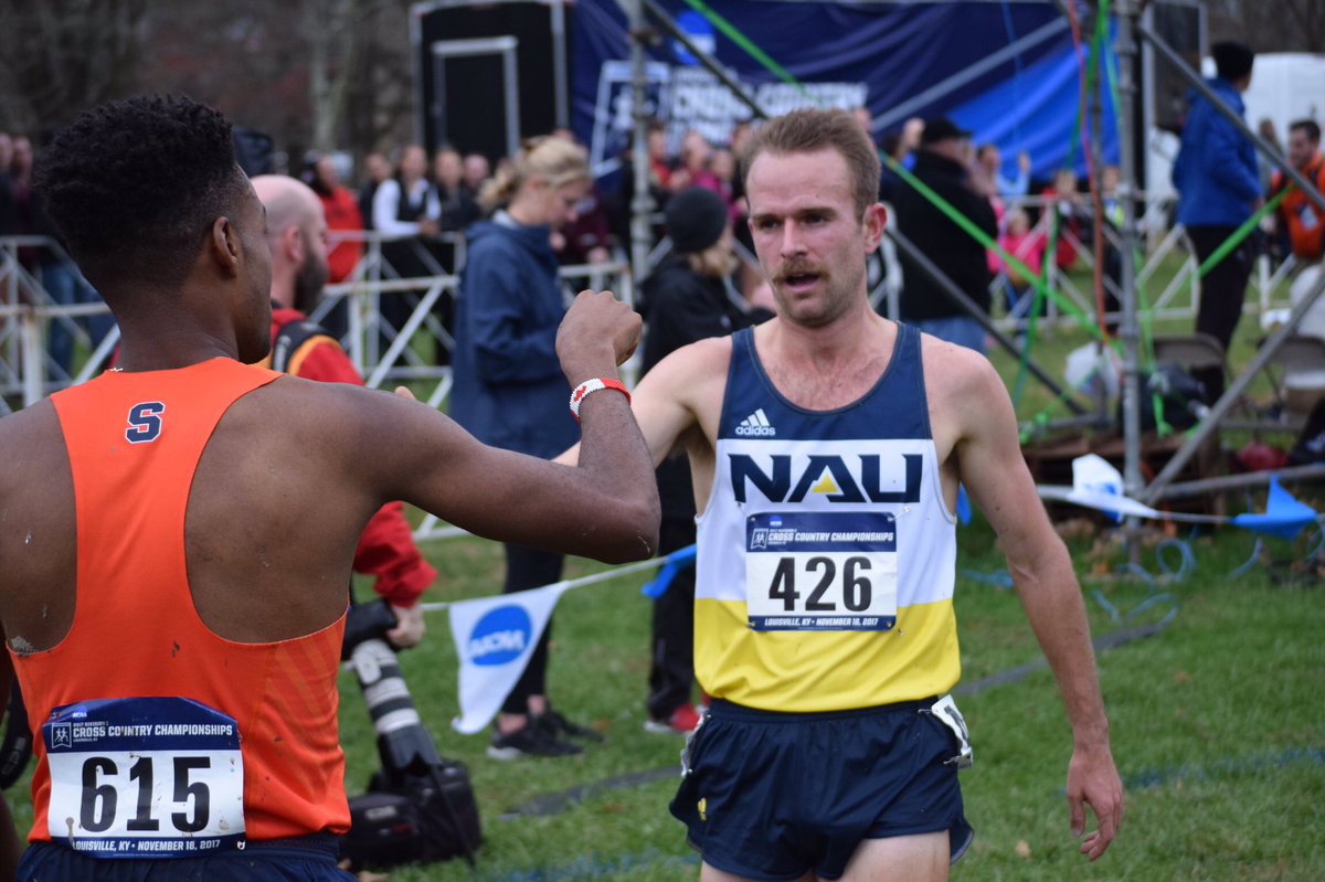 FloTrack's tweet image. Justyn Knight is your 2017 #NCAAXC CHAMP! Immediately turns around to give NAU credit for an incredible race! #Respect @justyn_knight
