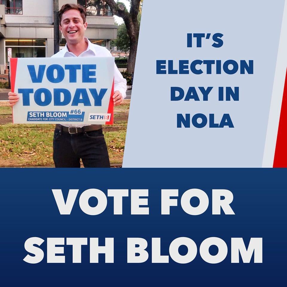 BldBtrSchools's tweet photo. Election Day in #nola -,make the smart choice for District B City Council @electSethB #sethbloom https://t.co/OI4Kw9UmAv