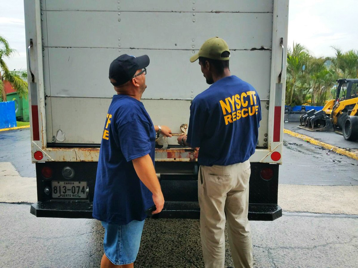 RevMiranda's tweet photo. Puerto Rico Relief Efforts continue. Proud of our chaplains and rescue volunteers. Special thanks to @DavilaAssembly @NostriMomenta @NydiaVelazquez #NYSCTF #53AD #WEDARETOCARE https://t.co/lt08xGR4td