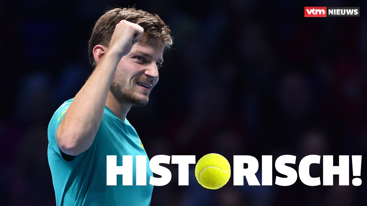 VTMNIEUWS's tweet photo. David Goffin doet het! Hij stunt tegen Roger Federer en haalt de finale van de Masters! https://t.co/KzfGyA4tjO https://t.co/nOsLCd42o8