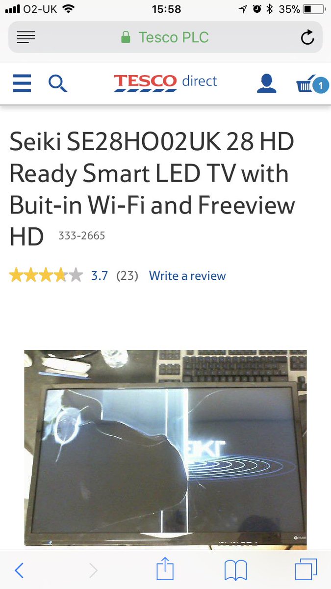 MartinGilfoyle's tweet photo. @Tesco absolutely smashing the online marketing. Broken tv anyone? #lol https://t.co/cuOkghivXt
