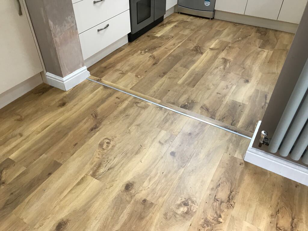 Another fabulous floor by JQ flooring! House in Bournville gets a kitchen makeover, Karndean Van Gogh range - Auckland Oak #karndean #Flooring #oak <a href="/KarndeanFloors/">Karndean Designflooring</a>
