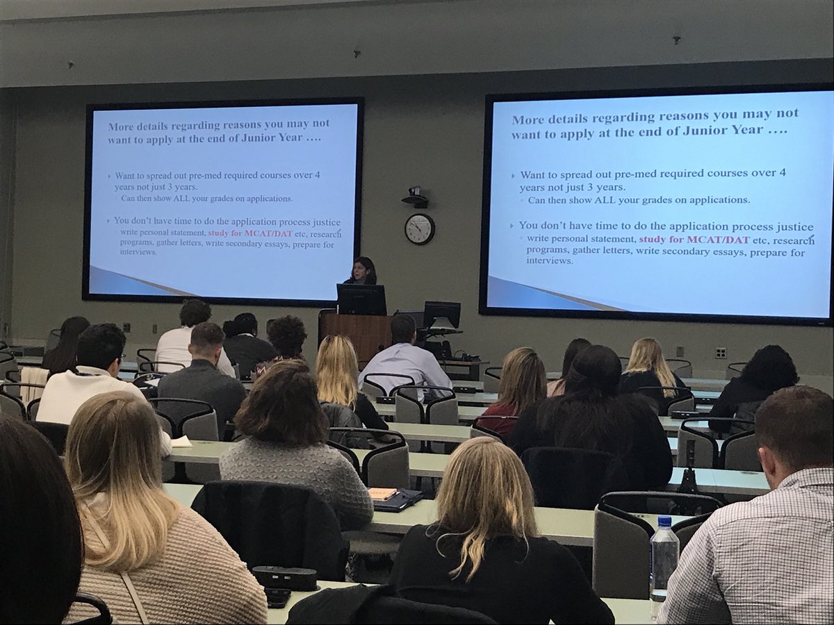 OhioMED's tweet photo. Maureen Tobin from @KenyonCollege is here talking about how to maximize your time in a Gap Year. There are a lot of opportunities for future medical students to maximize their year off and make them more competitive. #OhioMED17 https://t.co/fY6cIw8Oq8
