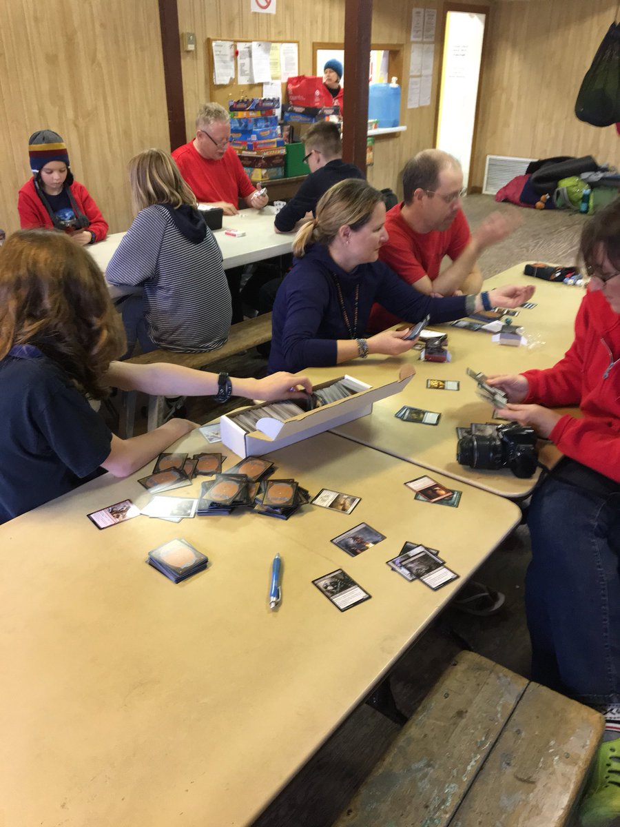 Pitmanme's tweet photo. Magic camp is in full swing! Thanks @dragonguelph for helping make it happen. #goodrainycamp #cdnpath #27thguelph https://t.co/09W58sc7qJ