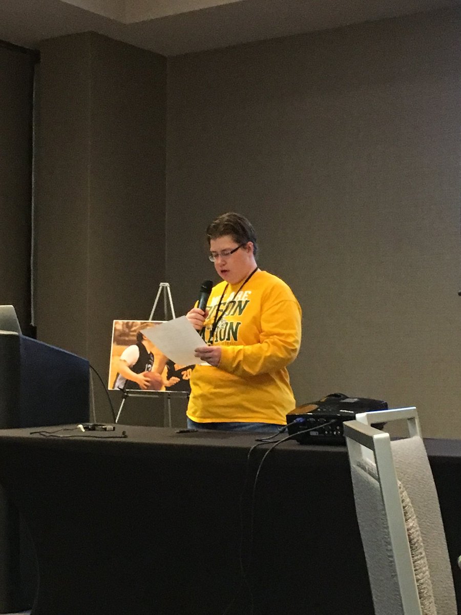 Great job Jenni introducing our key note speaker,  Tim Jacobson. #2017stateleadershipconference