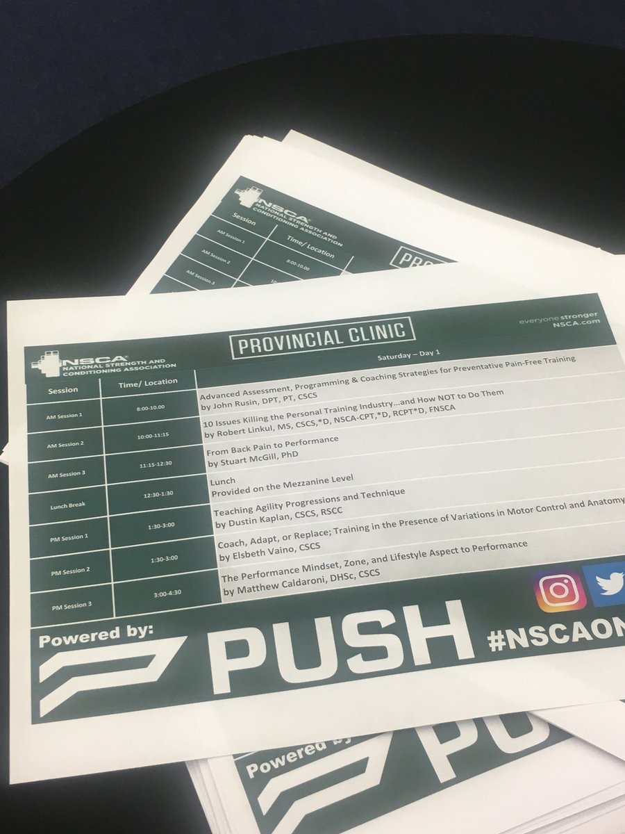 ChappyStrength's tweet photo. Absolute brilliance from Stu McGill at NSCA provincial clinic. Never tire of seeing him present. A lifetime of science and practice simplified into coach speak and immediately actionable. Do yourself a favour and attend a workshop of his if the opportunity arises.
 #NSCAON #PUSH https://t.co/WacP1Dea93
