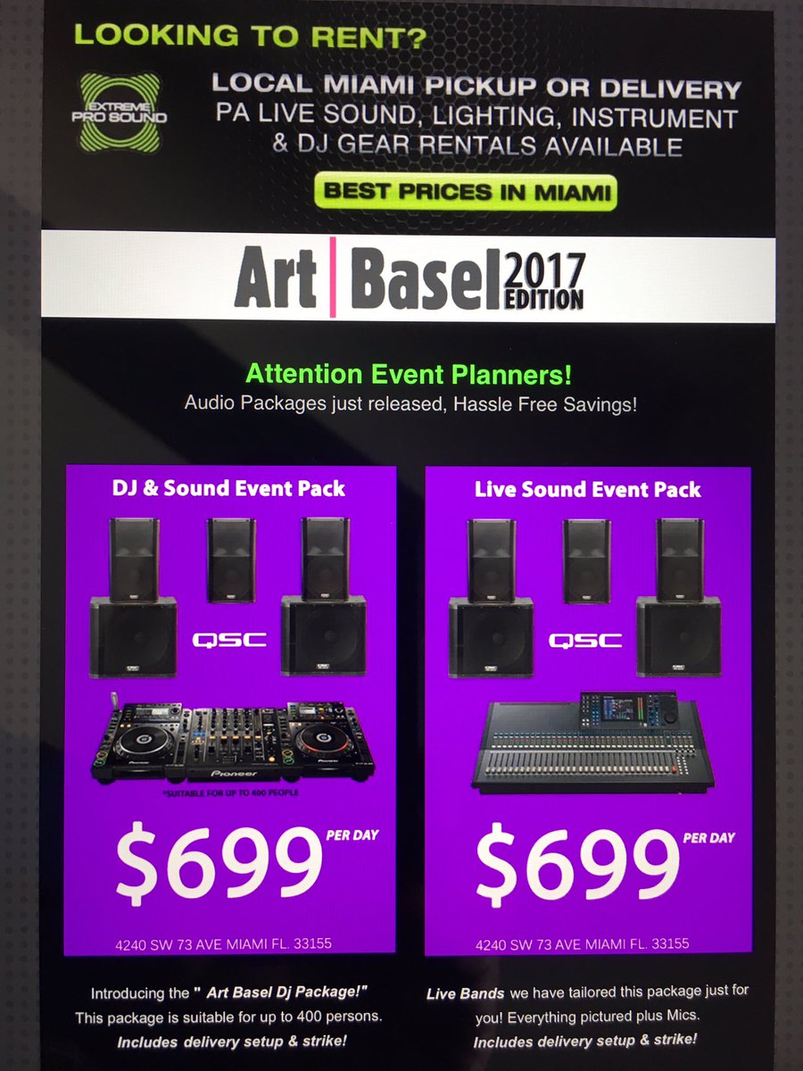 ExtremeProSound's tweet image. Basel 17' A/V rental... get ready party ppl