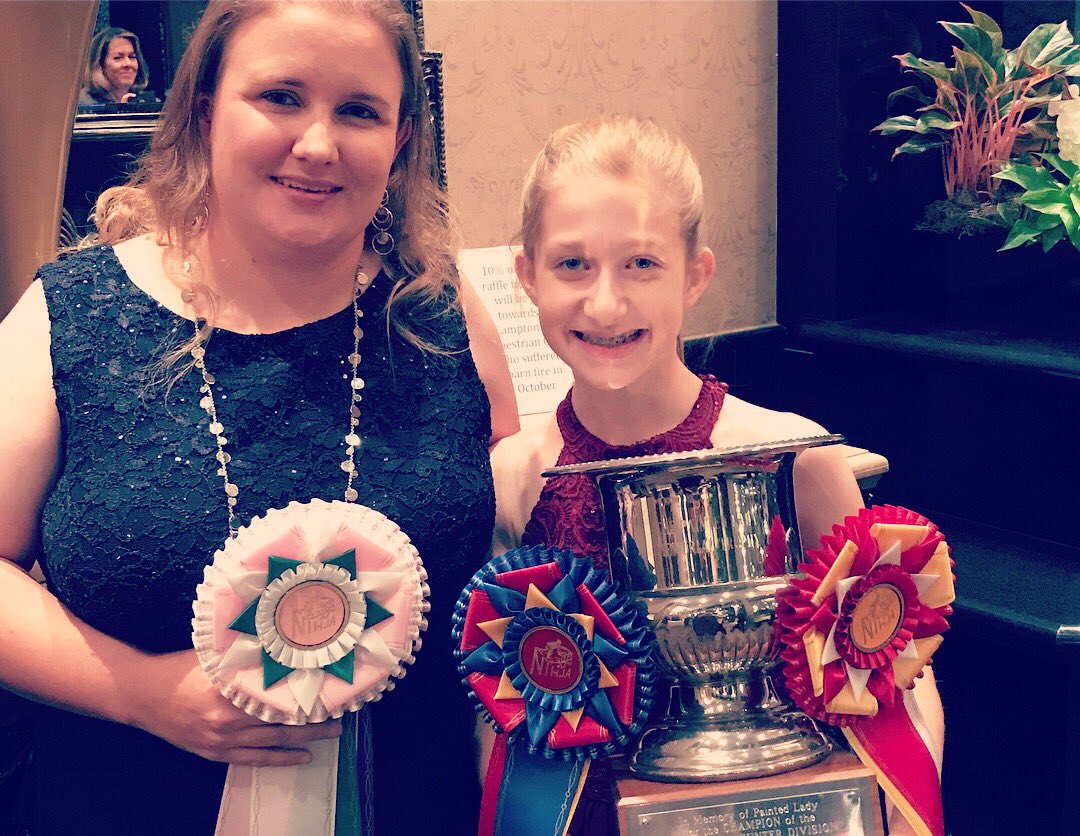 hatshetsut28's tweet photo. Super proud of this little sprite. She worked hard, persevered, and came home with some serious champion hardware. Her trainer (left) is amazing and is with her all the way. #nihja #equestrian #winorlearn #attitudeiseverything #hunterjumper https://t.co/gxozeoEbnc