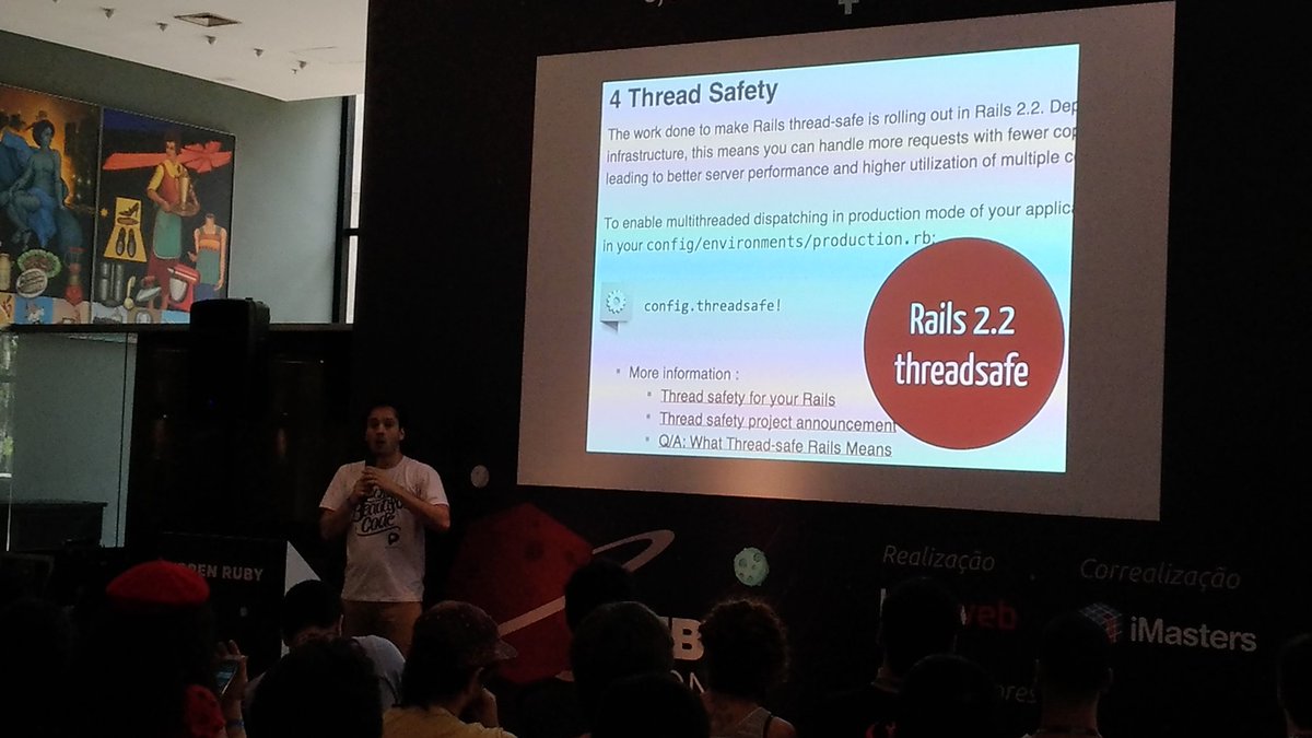 CodamosClub's tweet photo. #OPENRUBY #RubyConfBR @josevalim falando sobre elixir https://t.co/pMrgBQbKQG