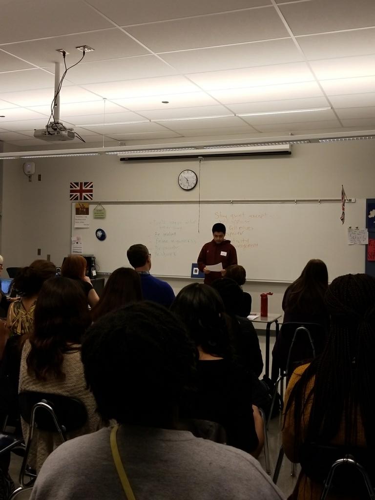 MrPurple60623's tweet photo. Joel just opened up for his group! #wlhs2018 #soapbox17 @MikvaChallenge https://t.co/kOOSWSE5vU