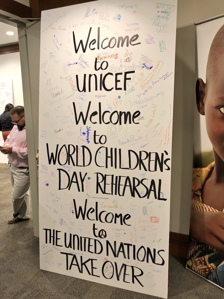 ayjespers's tweet image. Spending the morning workshopping @UNICEF. Looking forward to hearing from young speakers from Syria, India, and the Central African Republic #WorldChildrensDay @NAEducation