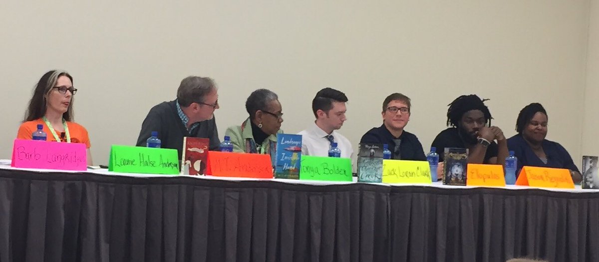 “Rock Star” YA Lit panel at NCTE including Laurie Halse Anderson and Jason Reynolds. #PCTELAinSTL #ncte17 <a href="/PCTELANews/">PCTELA</a>