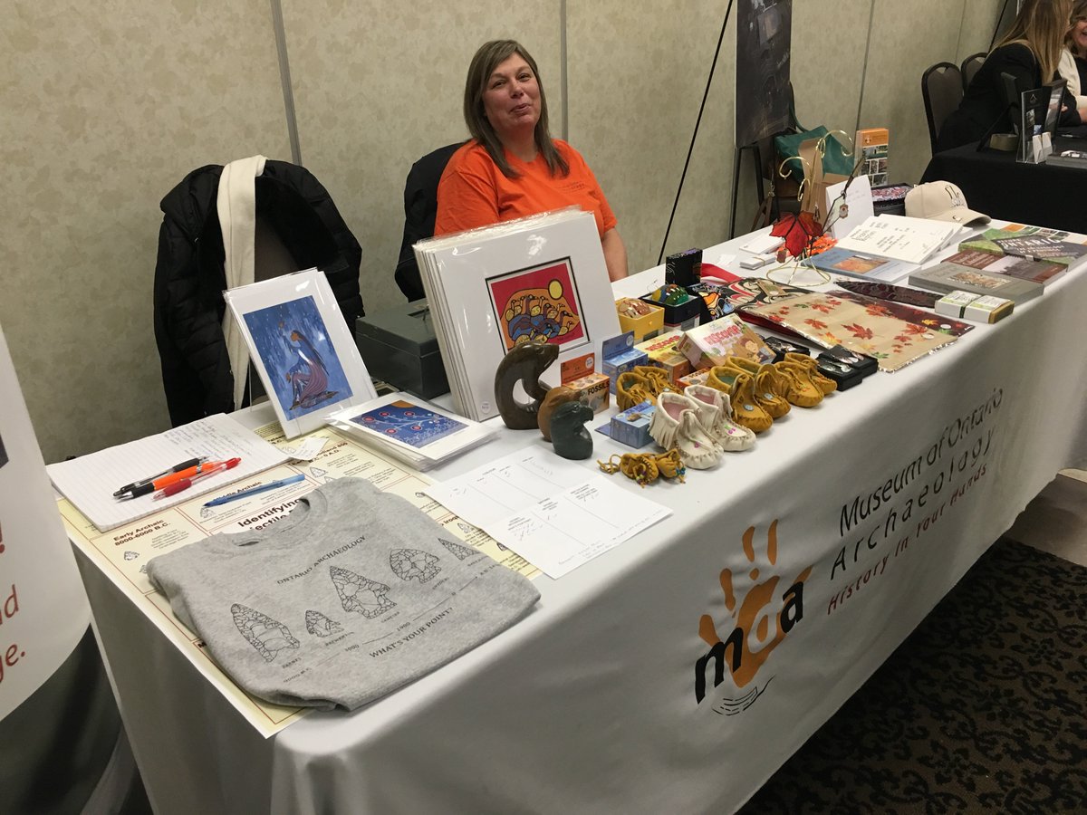 MuseOntArch's tweet photo. Stop by the MOA table in the book room at the Ontario Archaeological Society’s annual symposium in Brantford this weekend and say hi! #OAS2017 #ontarioarchaeology @OntArchSoc https://t.co/37FB6vXtSy