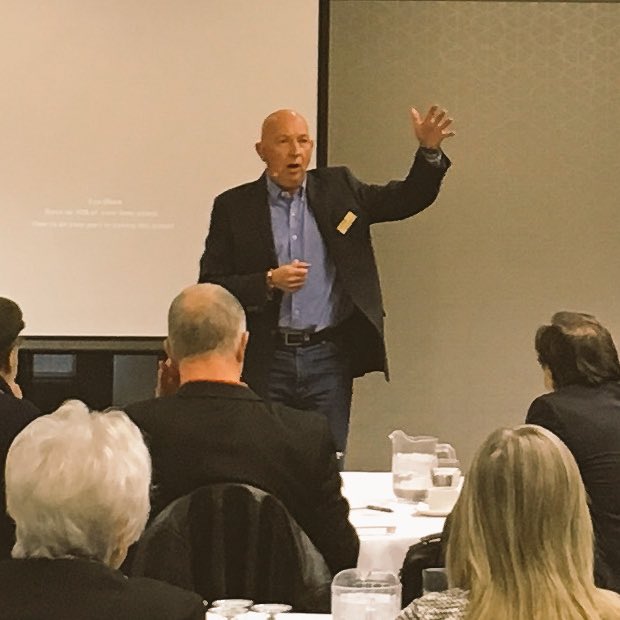CAPSCalgary's tweet photo. π Emcee @MartinJParnell kicks off Super Saturday - Finish the Race Attitude... βGoal setting, chunking it down and celebrate success...β @cdnspeakers #capscalgary https://t.co/HQ4GRSeBuH