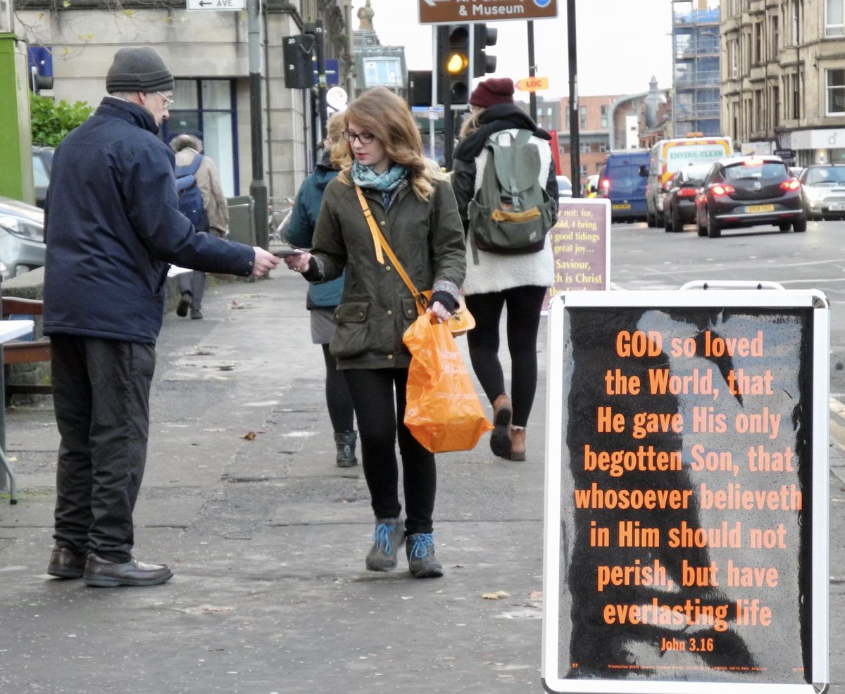 FCCPartick's tweet photo. Thanks to my helpers Donald, Bruce, John & Sohana as we brought the gospel to #Byres Road, #Glasgow today. https://t.co/uFW6ic9Jpk