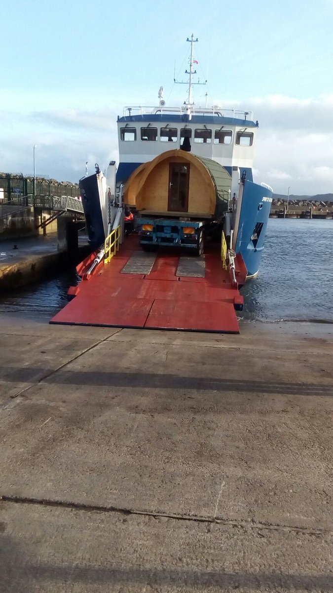 MCCSurveying's tweet photo. Great to see the first two Glamping Pods going into the site on Rathlin. Two down two to go. #glamping18 https://t.co/52Byju5lIn