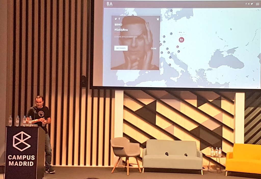 En #TTools17 <a href="/fjabrego/">Javier Ábrego</a> nos explica el traking de eventos en <a href="/TweetBinderES/">Tweet Binder ES</a> Analítica y resultados con #hashtags en #Twitter con y sin geolocalización. Casos de éxito como los tours de conciertos de <a href="/bryanadams/">Bryan Adams</a> y <a href="/gunsnroses/">Guns N' Roses</a> Mapas, fotos, tickets, votos, etc. #crowdsourcing