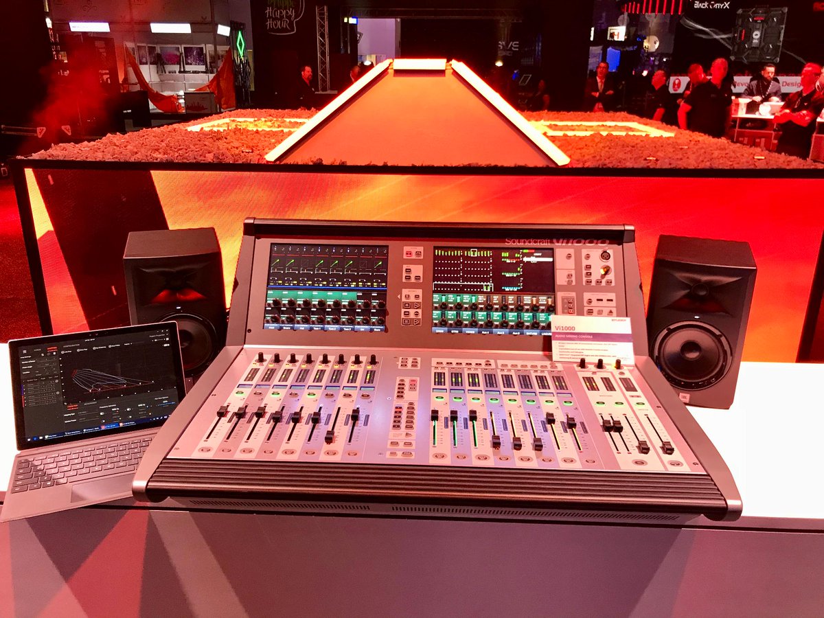 The new @SoundcraftUK #Vi1000 paired with @TheJBLpro monitors are on display at @LDITradeshow. Don't miss your chance to see them in person in booth #242. #LDI2017