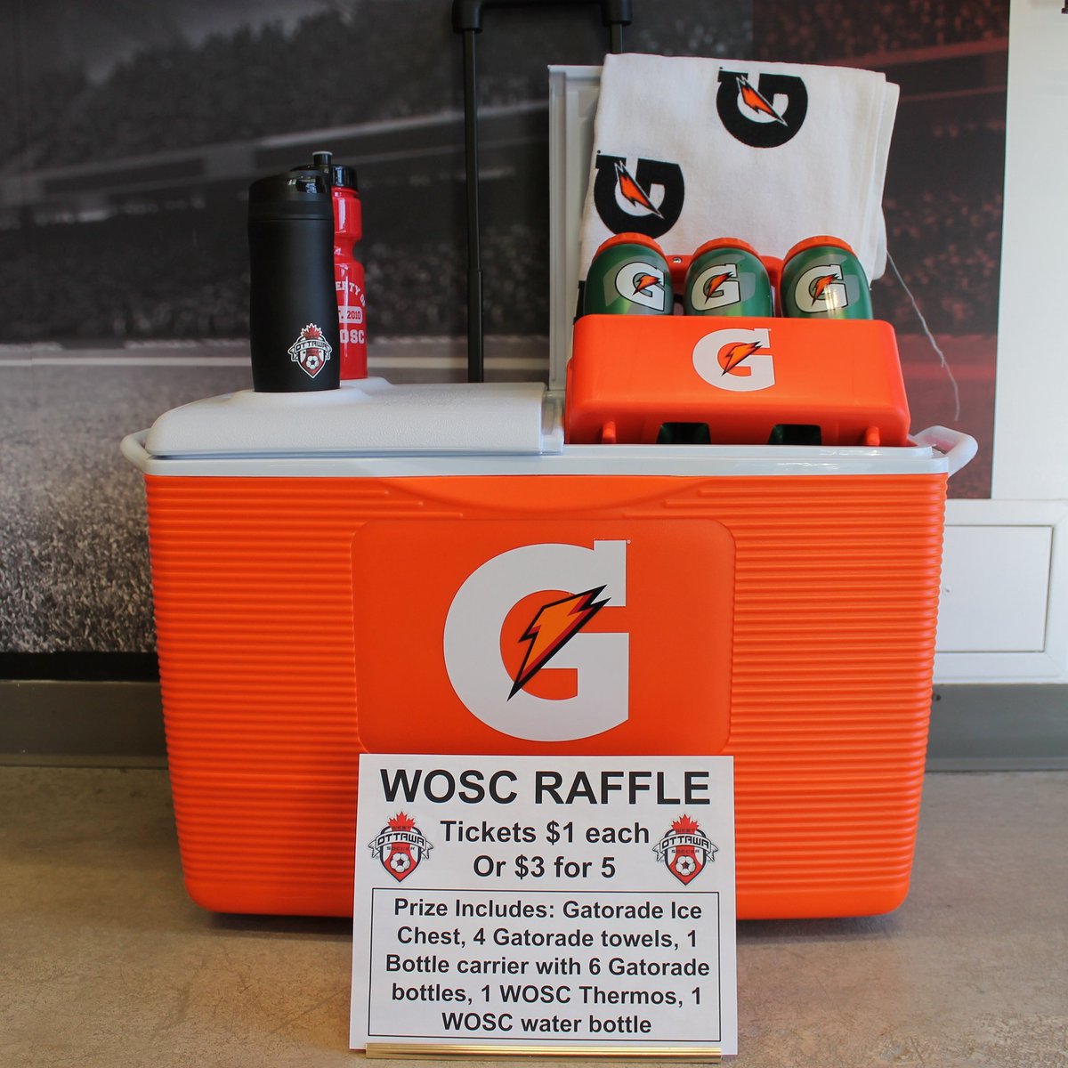 WestOttawaSC's tweet image. West Ottawa Soccer Club brings you the "WOSC RAFFLE".

Enter the raffle today to win the mega prize.

Winner to announced on 27th November, 2017.

Tickets are available for the raffle at the front desk - 1 ticket for a dollar and 3 for $5.

#Raffle #wosc #megaprize #entertowin