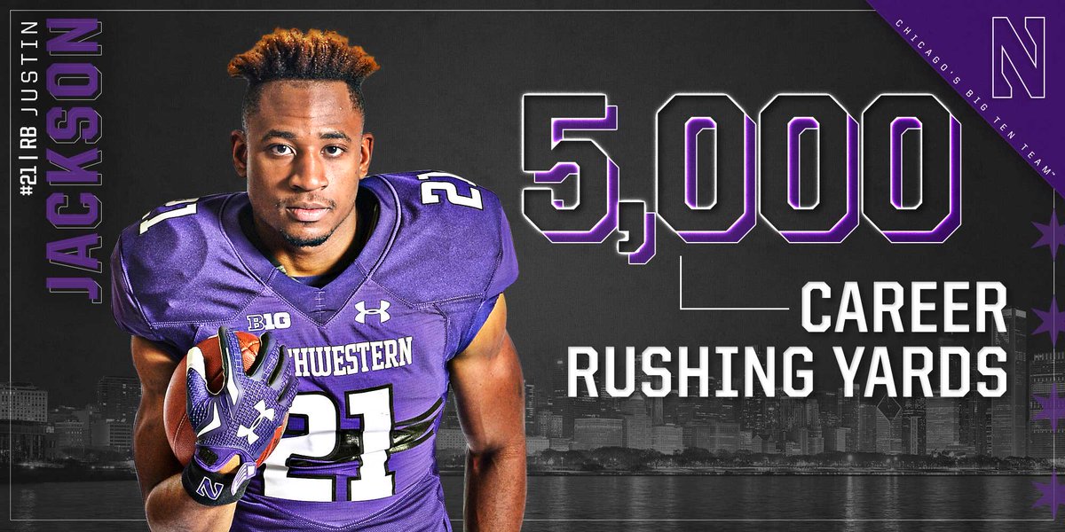 NU_Sports's tweet image. With that big run, #TheBallcarrier has reached 5,000 career rushing yards! #B1GCats