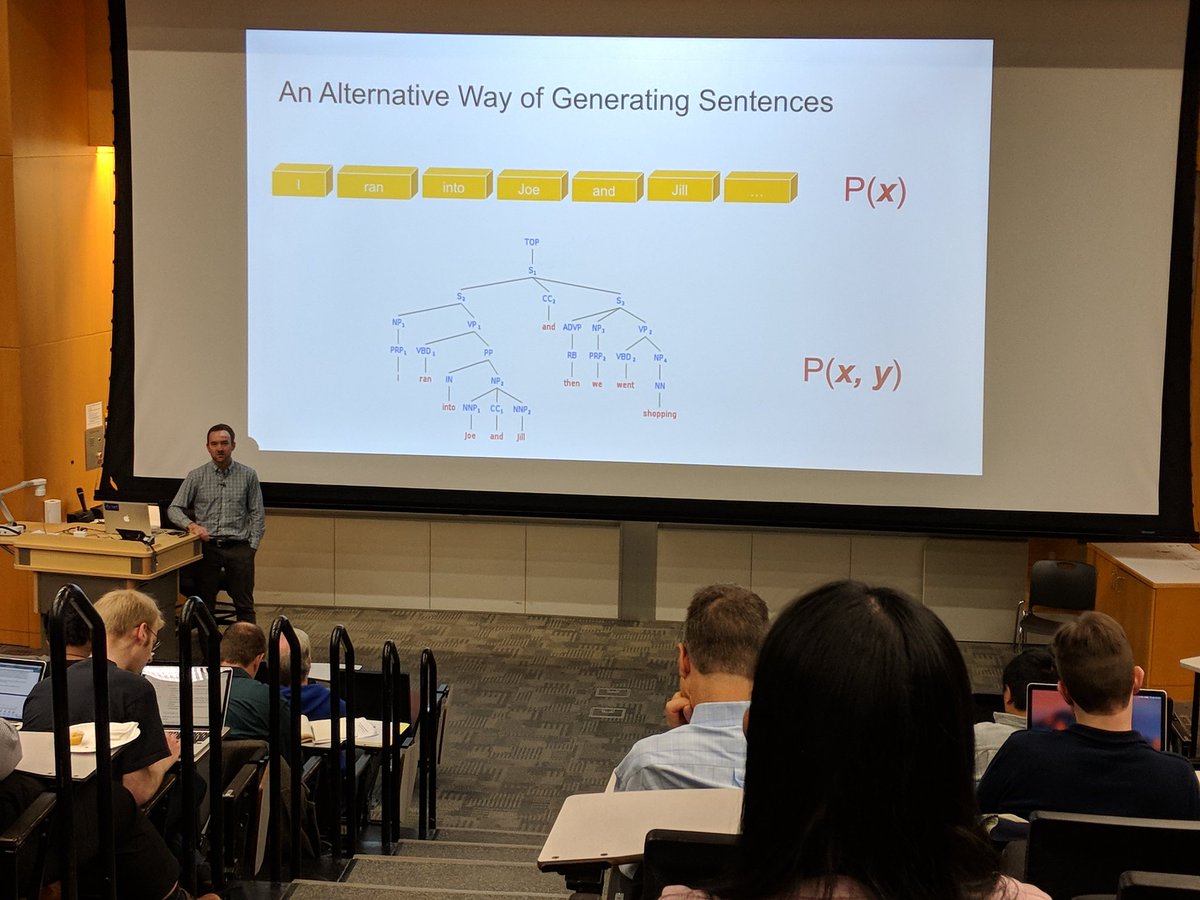 RobWeyant's tweet photo. @neubig  giving keynote at #a2dlearn on applying #NeuralNetworks to human languages https://t.co/N7ZTswmg0t