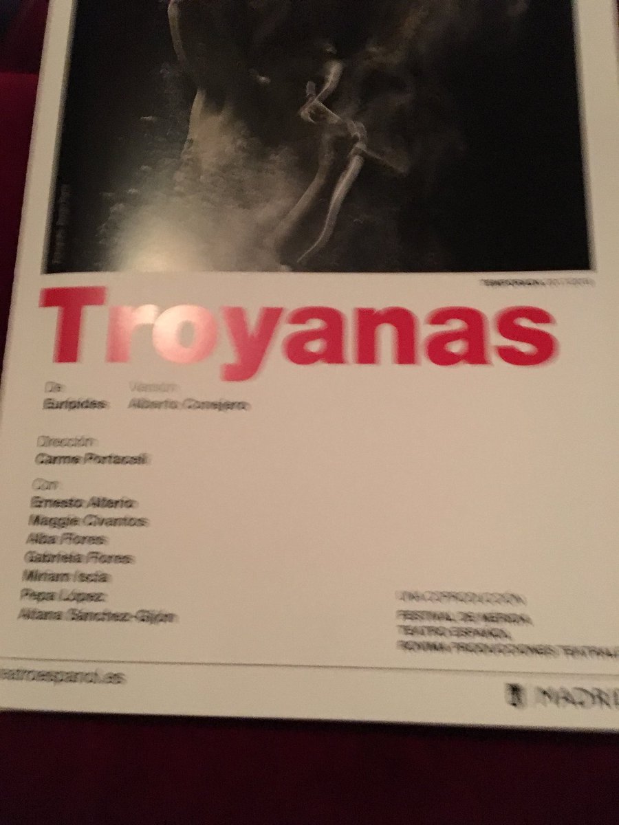 .<a href="/TeatroEspanol/">Teatro Español</a> #Troyanas <a href="/SandraMAPA/">ROVIMA PRODUCCIONES</a> Después d cualquier guerra,empieza el sorteo d mujeres como esclavas d cualquier tipo Mucho dolor,crueldad gratuita Momentos hermosísimos <a href="/AitanaSG_Info/">Aitana S. Gijón Info</a> eclipsa toda la obra con su buen hacer Es extraordinaria!!!