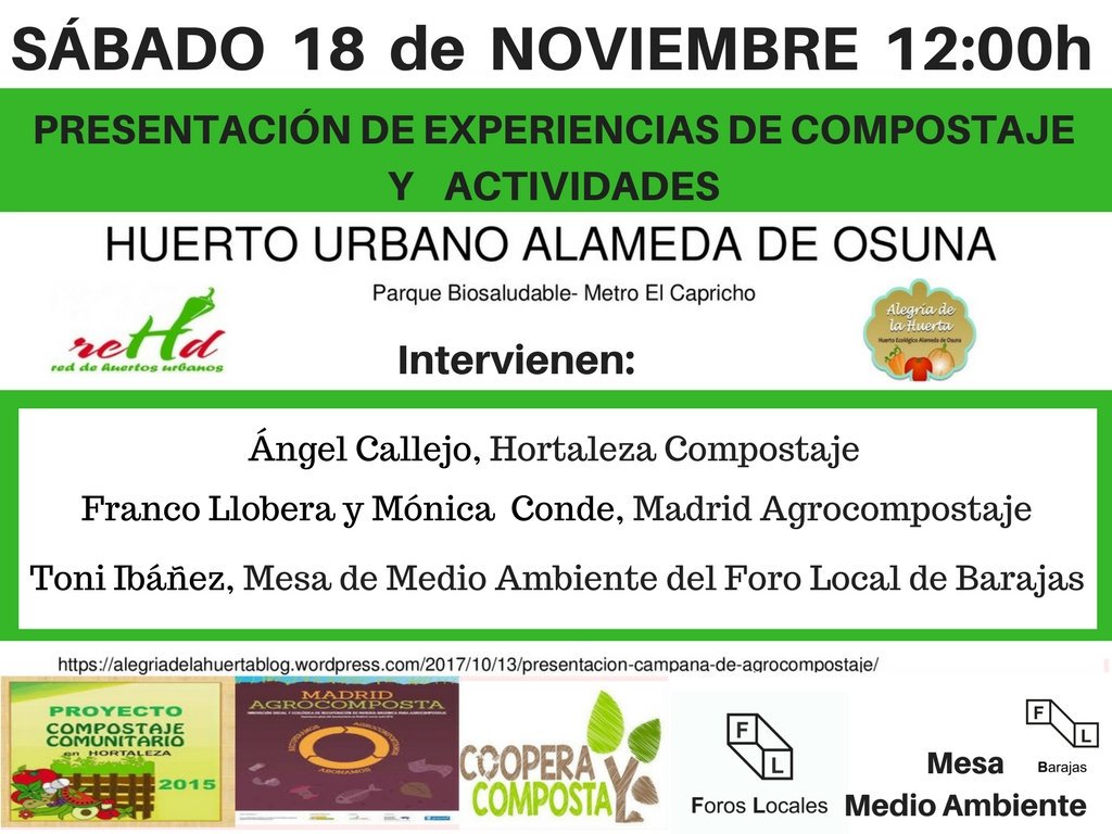 cooperaycompost's tweet photo. Otra agradable jornada de #compostaje en @huertalameda @REHD_Mad con @lococallejo #Franc0Llobera @raulrali344 @rperedar #ARivas  @HaroIbez https://t.co/qMo3WUpW3M
