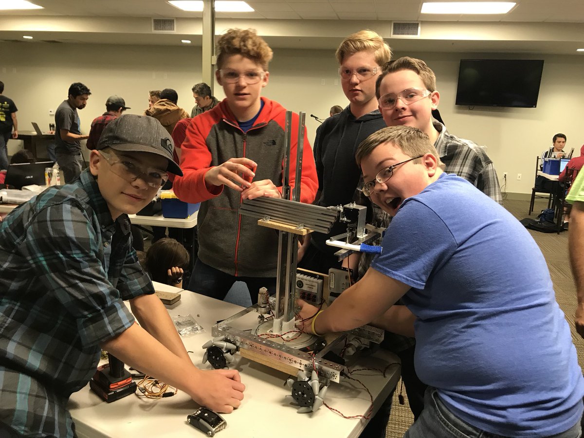 Mrs_Nevarez's tweet photo. Thanks to all the @FTCTeams who came to support the robotics scrimmage hosted by #MRJH at Cedar Hill Rec Center. #STEMutah https://t.co/MO2GANKy3y