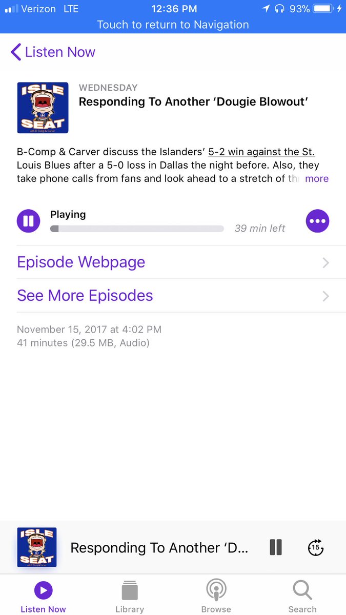 704Islander's tweet image. Never listened to podcasts before. I’m thinking the @IsleSeatPodcast is a good choice for the road trip to Raleigh