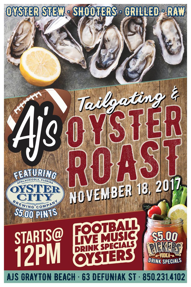 AJsGraytonBeach's tweet photo. Join us today at NOON! #AjsGrayton #tailgating https://t.co/nli1ZOAYqL