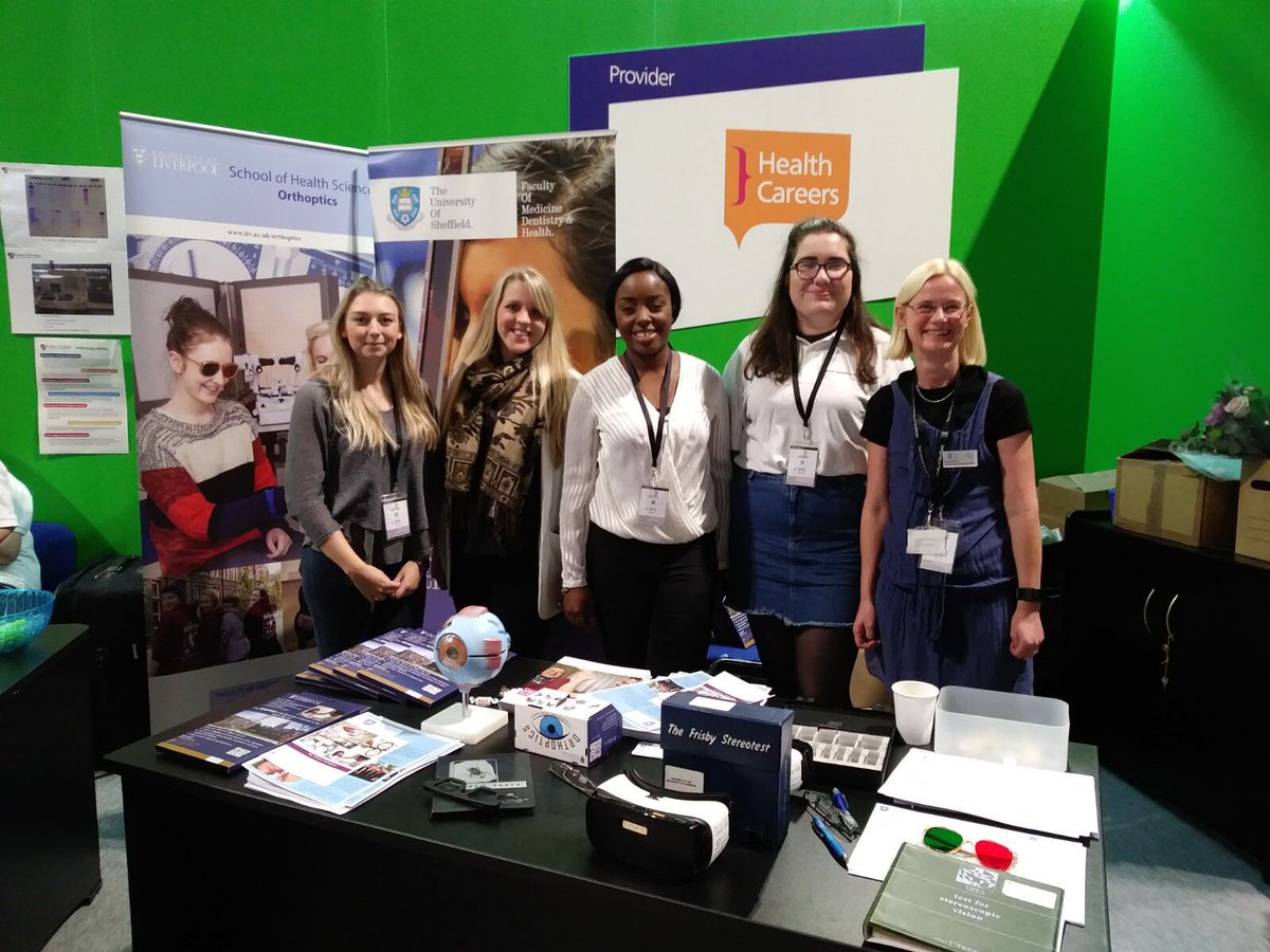 Lecturers, UG students &amp; newly qualified Orthoptists at the Birmingham #SkillsShow17 Spreading the word about #Orthoptics and a career in #healthcare #makeadifference @FollowBIOS @unishef <a href="/LivUniOrthoptic/">Liv Uni Orthoptics</a> @sheffunimdh <a href="/sheffielduni/">The University of Sheffield</a>