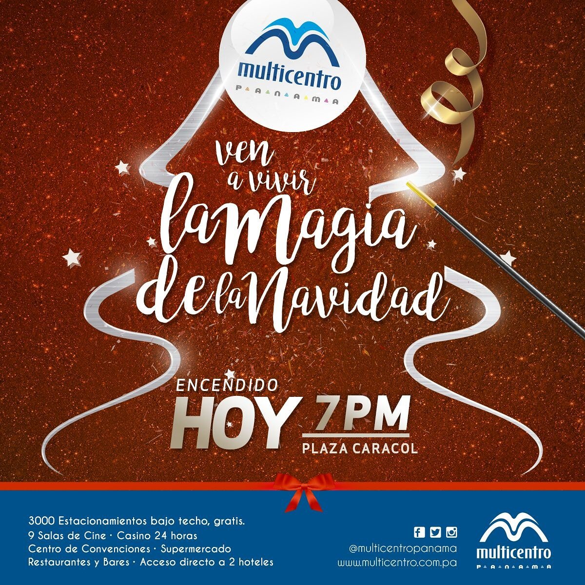 multicentropan's tweet photo. Recuerda que este Sábado 18 de Noviembre a las 7:00 pm podrás vivir ✨La Magia de la Navidad✨ en la encendida de nuestro🎄Árbol. 🙌Tendremos show sorpresa y mucha magia en compañía de Santa Claus y Simon el Tiburón. Te esperamos en el área del Caracol primer piso. https://t.co/C5VpZCwK9f