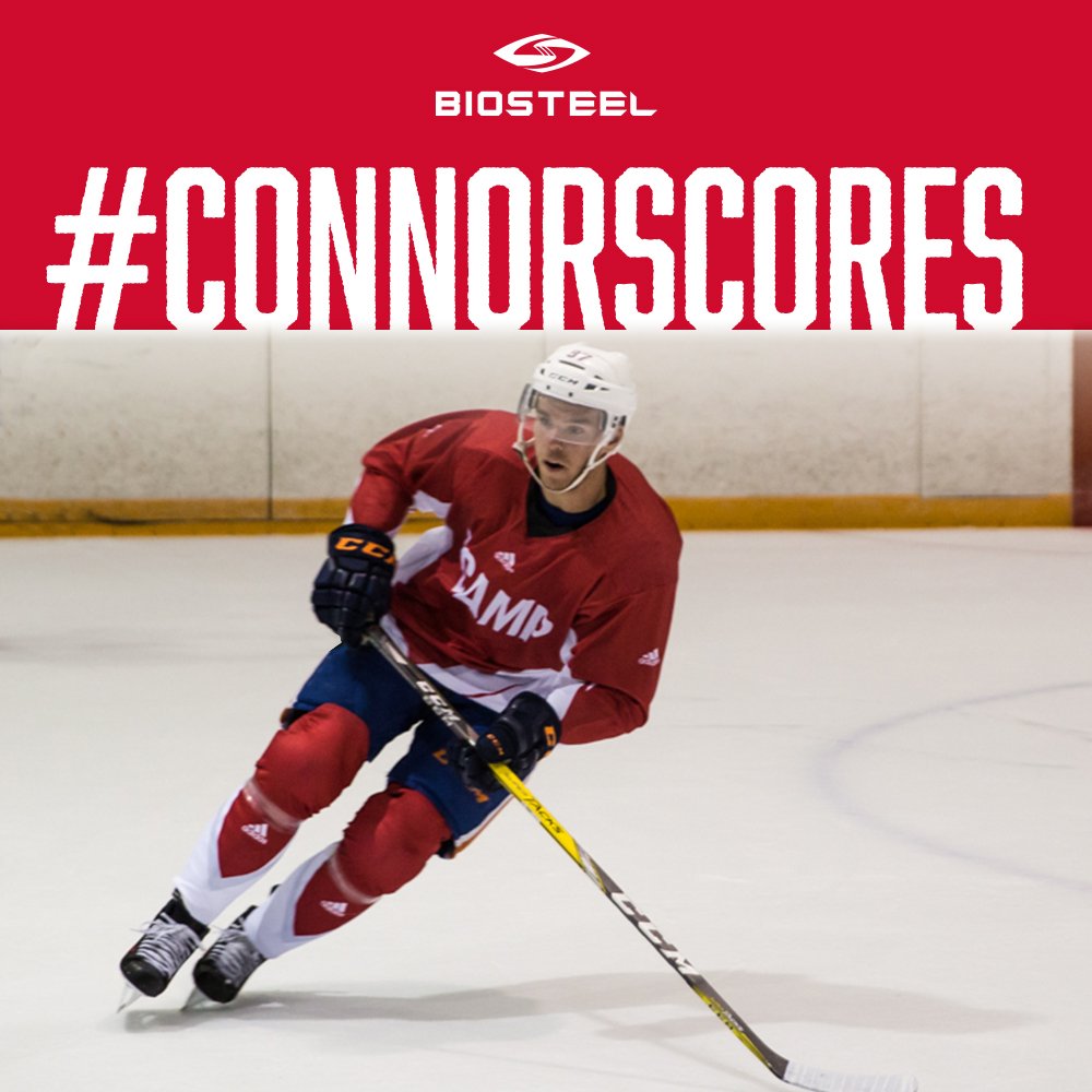 BioSteelSports's tweet photo. 1st to tweet @BioSteelSports &amp; @cmcdavid97 “#ConnorScores &amp; #TeamBioSteel” after each of Connor’s goals today wins signed gear! RT to enter. https://t.co/HIHZYukCor