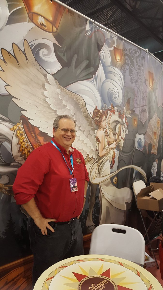 MeercatIMTX's tweet photo. @EpicSlantPress Bill from @CalliopeGames with the insider info on some new games! More info to come! #PAXUnplugged https://t.co/qW8rsV0GsM