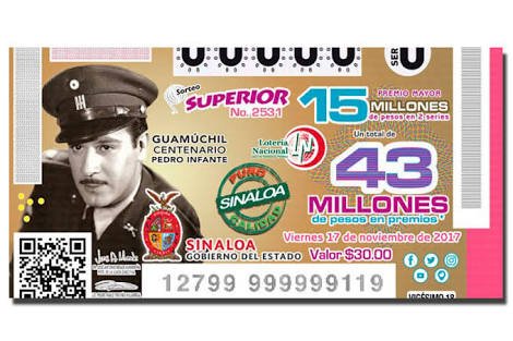 La Lotería Nacional rinde homenaje a #PedroInfante. >>goo.gl/UZD8NA