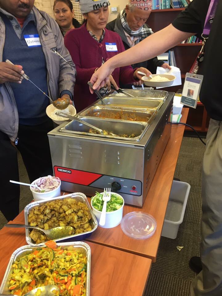 CincinnatiTable's tweet photo. Thank you Bridges Nepali Cuisine for catering today's lunch! It was delicious 😋 #onetable #cincinnatistable #shareameal #communitybuilding #makingconnections https://t.co/LNTwmx24UC