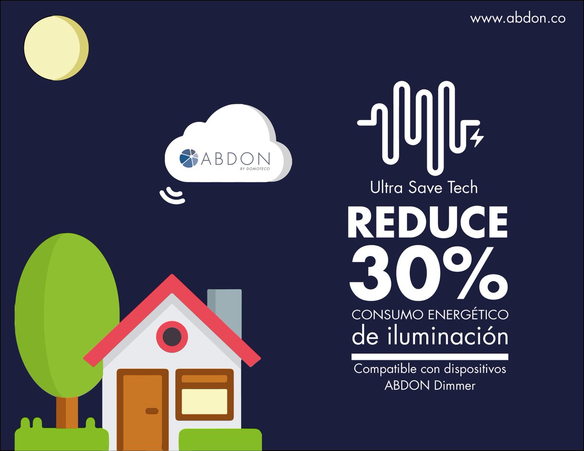 abdon_co's tweet photo. La nueva tecnología Ultra Save Tech la cual optimiza el  consumo  energético brindando un ahorro del 30% del consumo en cada  espacio que  cuente con un controlador de iluminación ABDON,  Registrate y obtén un  20% en la pre-orden   

 https://t.co/WzYt0VdBvD https://t.co/Bh6k8rW4No